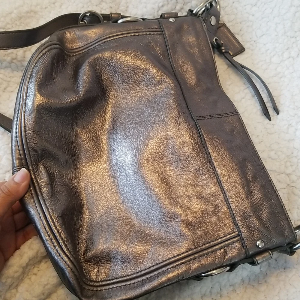 Coach Zoe Hobo Bag Genuine Leather Y2K Purse F14707